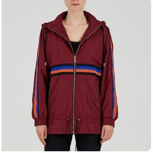 P.E Nation Tactical Jacket in Maroon Easy Run Hooded Jacket Sz Large